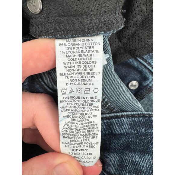 prAna Buxton Slim Boyrfriend Jeans Womens 4/27 Blue Dark Wash Denim - Picture 9 of 10